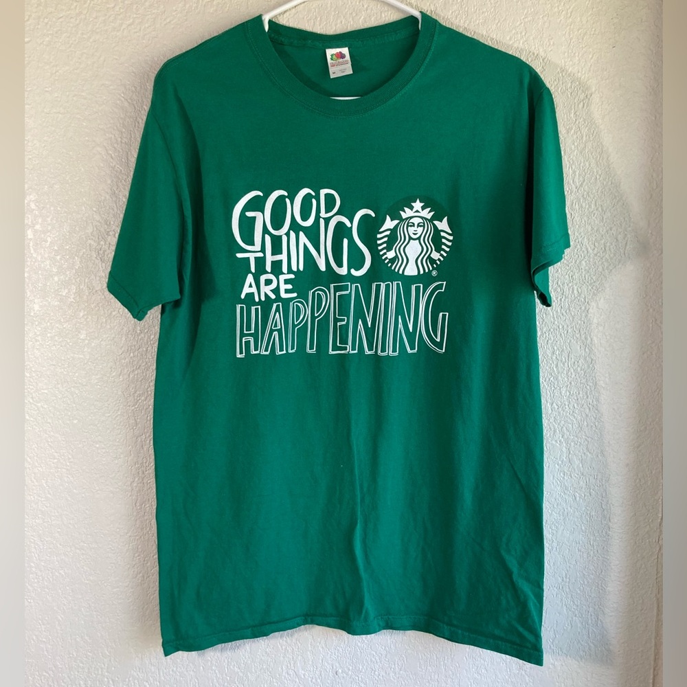 ☕️Starbucks Tee Good Things Are Happening Tshirt Size Medium